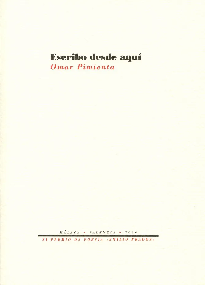 Escribo desde aquí