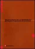 Guia per al disseny i per a la implantació d'un pla d'igualtat d'oportunitats als ajuntaments