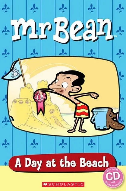 MR BEAN: A DAY AT THE BEACH BOOK + CD STARTER LEVEL YLE PRE STARTERS
