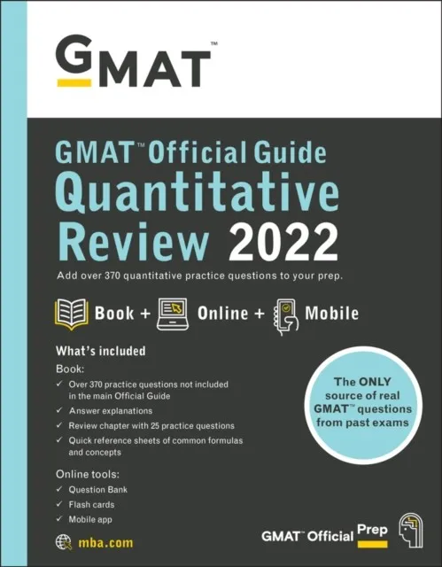 GMAT OFFICIAL GUIDE QUANTITATIVE REVIEW 2022 BOOK + ONLINE QUESTION BANK