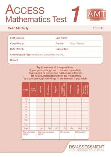 ACCESS MATHEMATICS TEST (AMT) 2ED TESTS 1 FORM B PK10