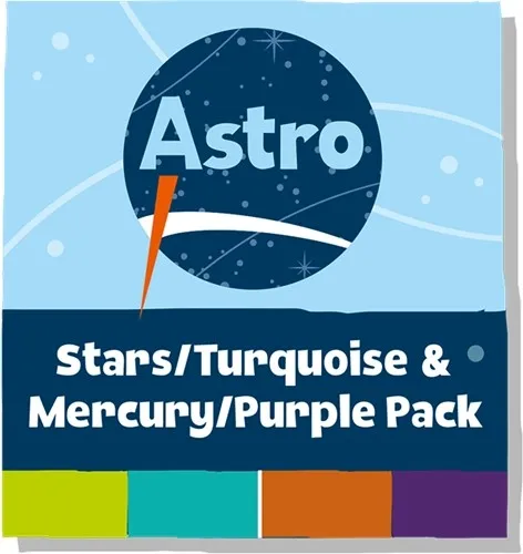 ASTRO STARS/TURQUOISE AND MERCURY/PURPLE COMPLETE PACK