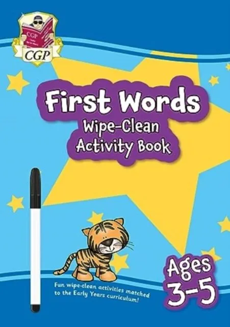 NEW FIRST WORDS WIPE-CLEAN ACTIVITY BOOK FOR AGES 3-5 (WITH PEN)