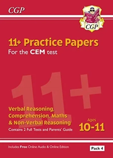 11+ CEM PRACTICE PAPERS: AGES 10-11 - PACK 4 (WITH PARENTS' GUIDE & ONLINE EDITION)