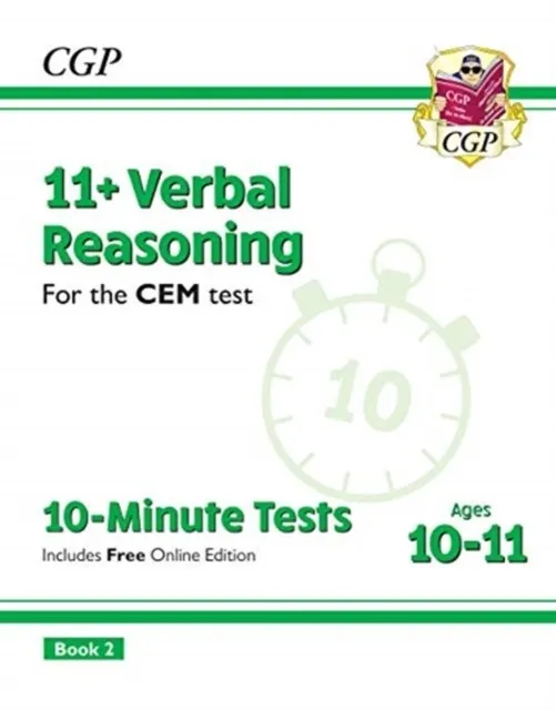 11+ CEM 10-MINUTE TESTS: VERBAL REASONING - AGES 10-11 BOOK 2 (WITH ONLINE EDITION)