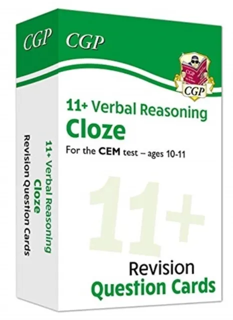 11+ CEM REVISION QUESTION CARDS: VERBAL REASONING CLOZE - AGES 10-11