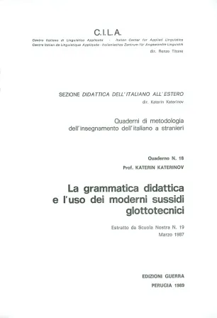 GRAMM. DIDATTICA E USO MODERNI SUSSIDI...