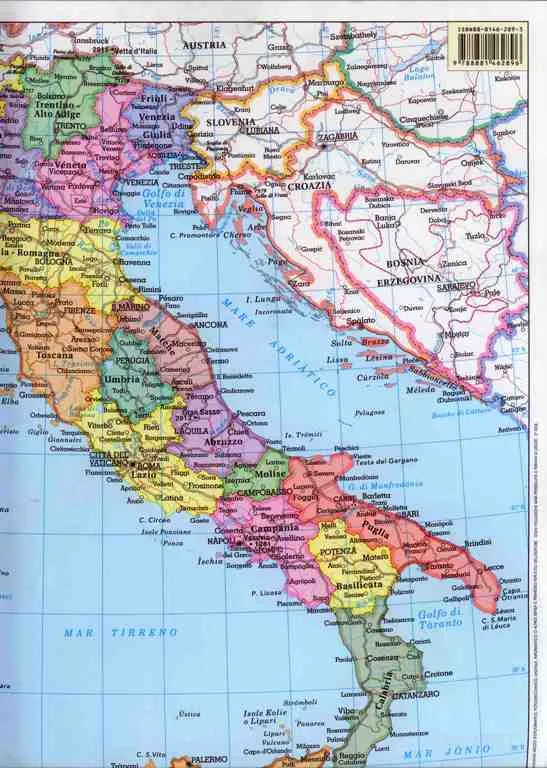ITALIA FISICO/POLITICA (DA BANCO)
