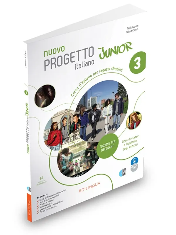 NUOVO PROGETTO ITALIANO JUNIOR 3 EDIZIONE PER INSEGNANTI + CD + DVD VIDEO