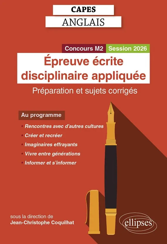 CAPES ANGLAIS 2026 - ÉPREUVE ÉCRITE DISCIPLINAIRE APPLIQUÉE