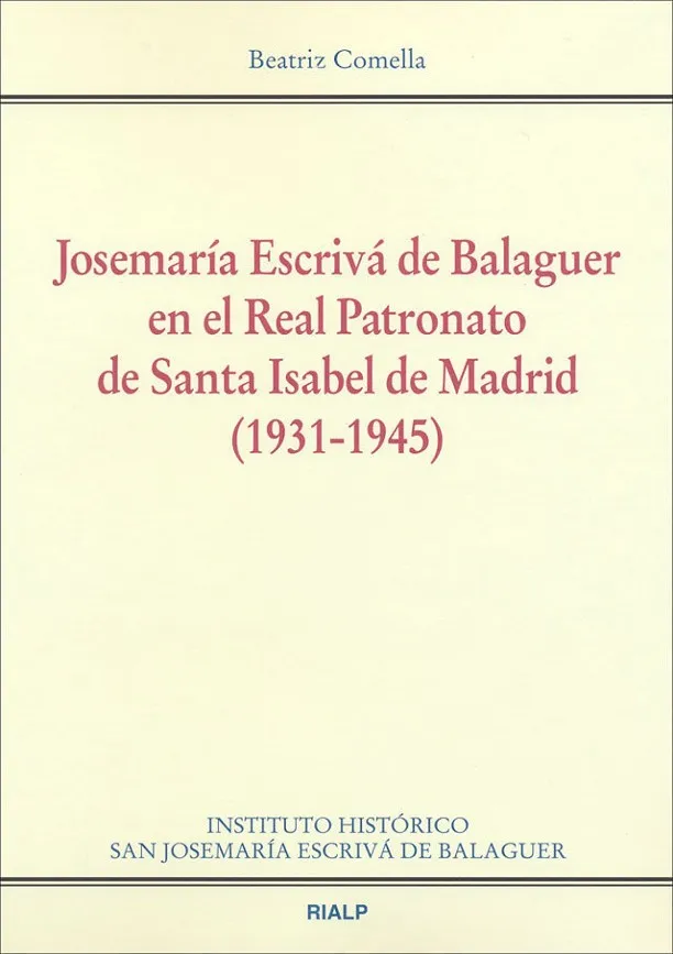 Josemaría Escrivá de Balaguer en el Real Patronato de Santa Isabel de Madrid