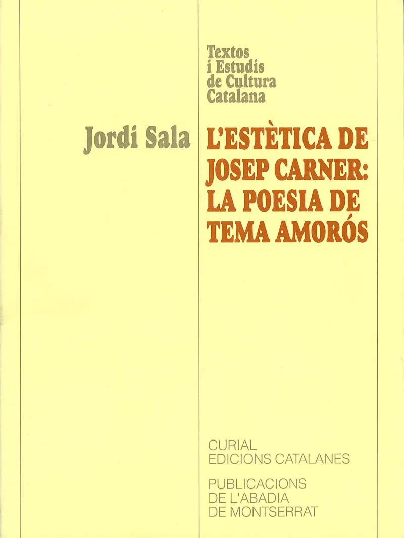 ESTETICA DE JOSEP CARNER,L'