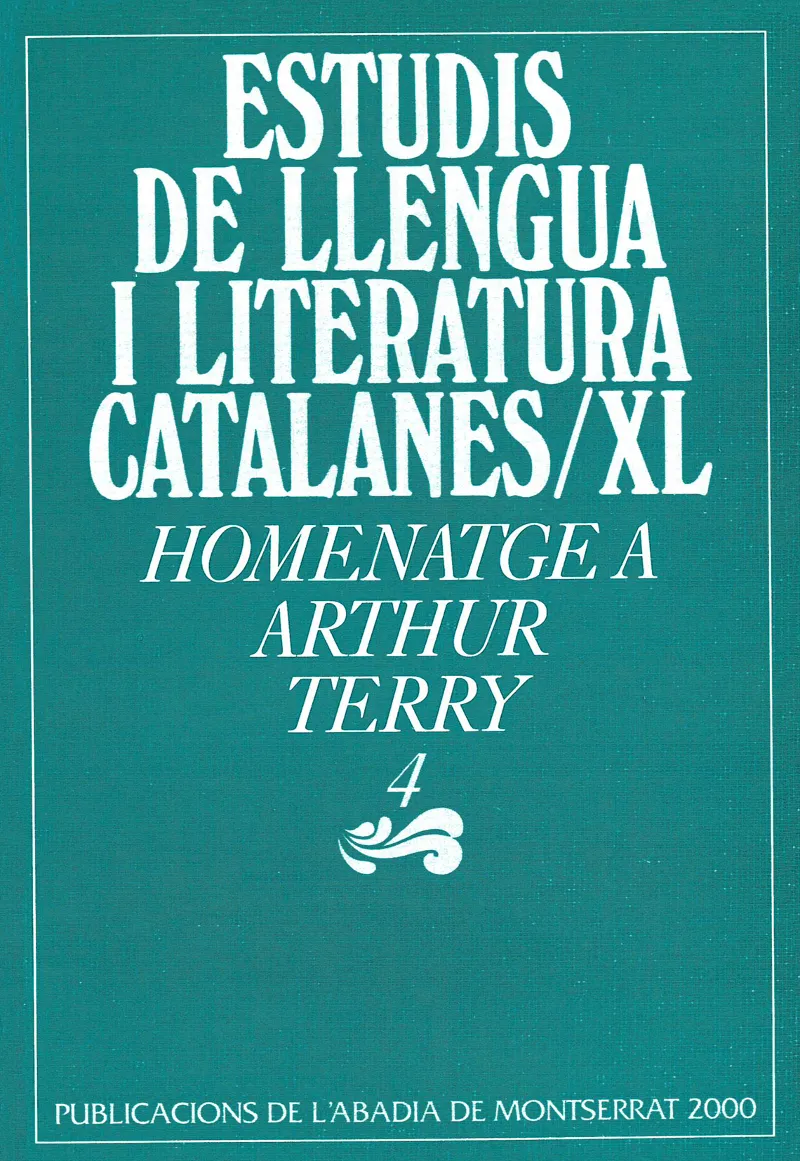 HOMENATGE A ARTHUR TERRY.ESTUDIS DE LLENGUA I LITE