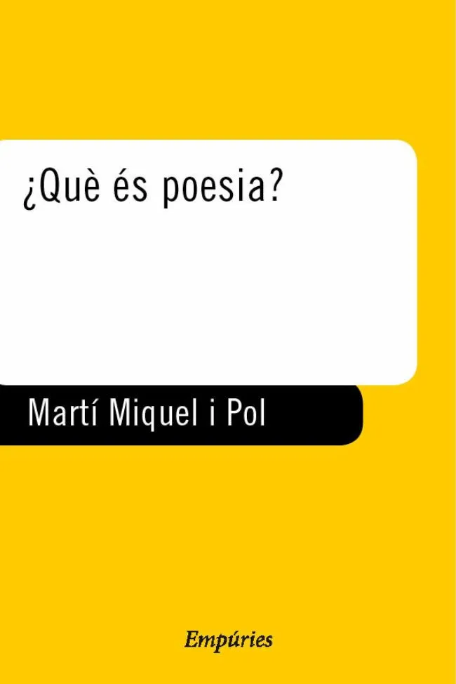 QUE ES POESIA?