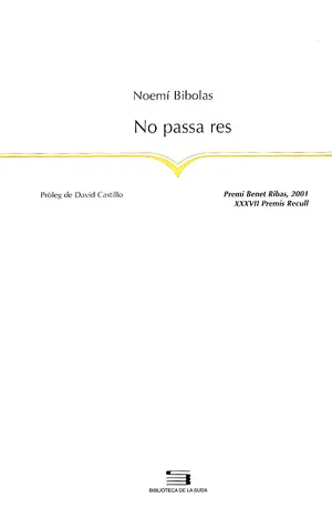 NO PASSA RES-P.BENET RIBAS 2001-