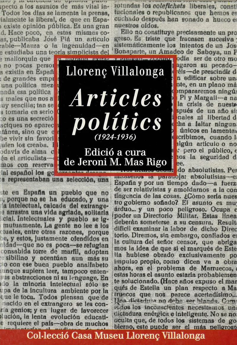 ARTICLES POLITICS 1924-1936