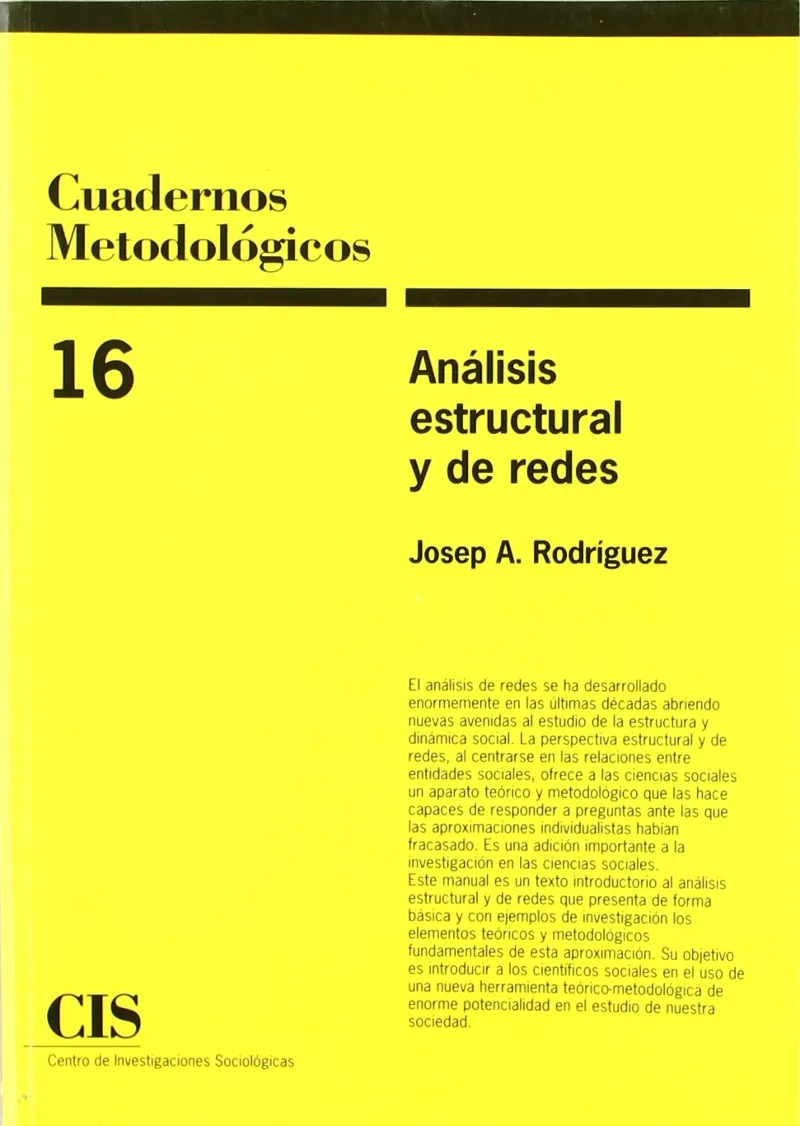 ANALISIS ESTRUCTURAL Y DE REDES