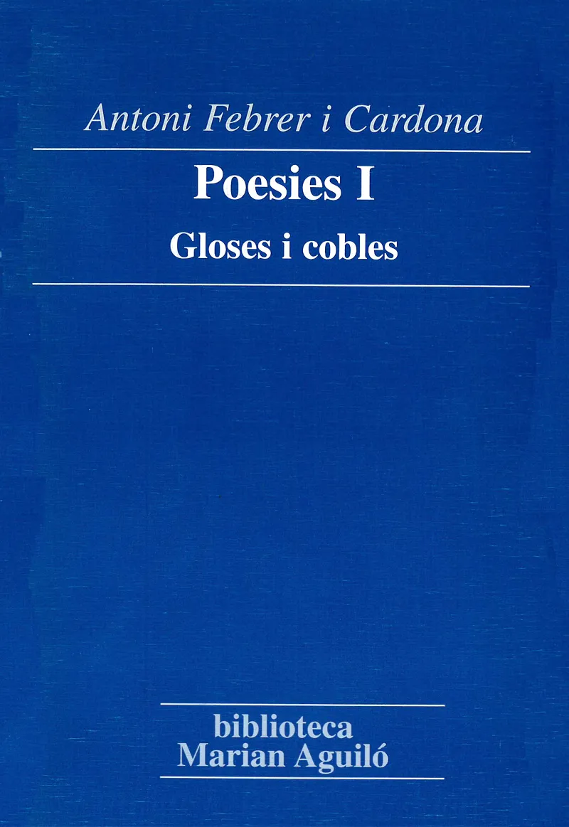 POESIES I -GLOSES I COBLES-