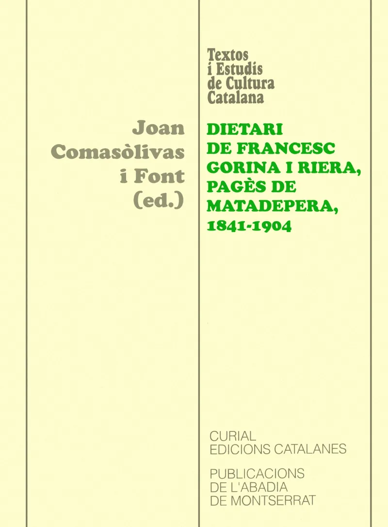 DIETARI DE FRANCESC GORINA I RIERA