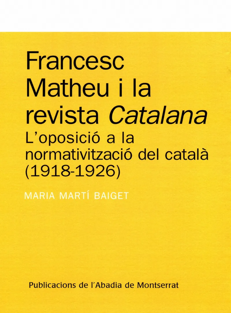 FRANCESC MATHEU I LA REVISTA CATALANA 1918-1926