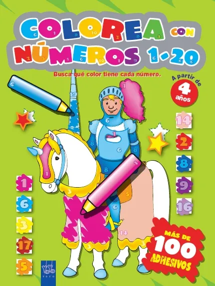 Colorea con números 1-10 amrll