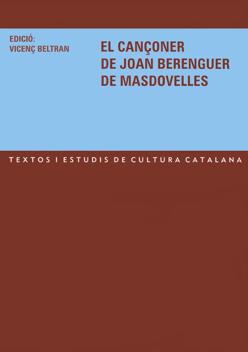 CANÇONER DE JOAN BERENGUER DE MASDOVELLES, EL