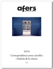 CORRESPONDENCIA ENTRE CIENTIFICS I HISTORIA DE LA