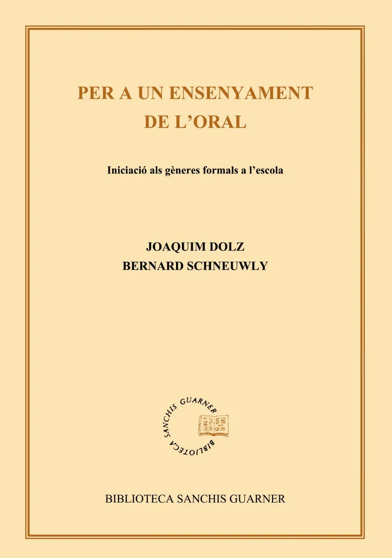 PER A UN ENSENYAMENT DE L'ORAL