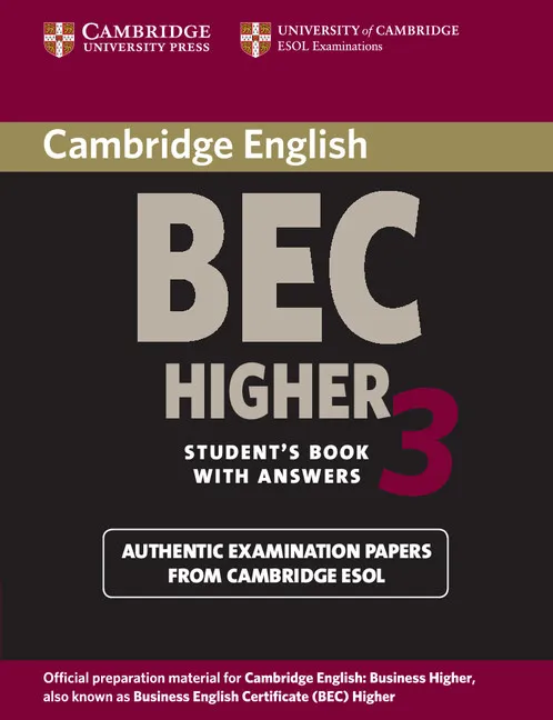 BEC HIGHER CAMBRIDGE PRACTICE TEST 3 SB+KEY