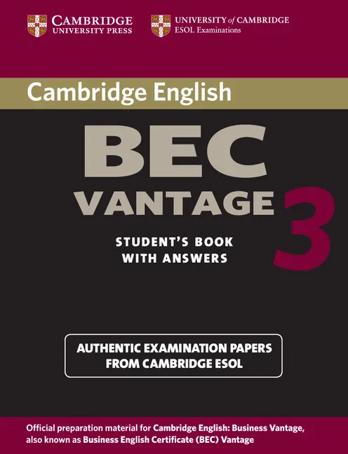BEC VANTAGE CAMBRIDGE PRACTICE TEST 3 SB+KEY