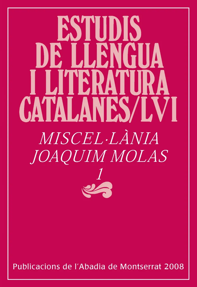 ESTUDIS DE LA LLENGUA I LITERATURA CATALANES/LVI