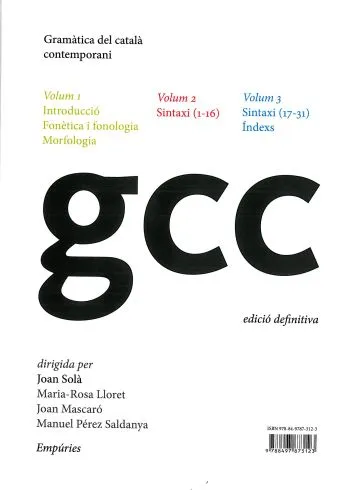 GRAMATICA DEL CATALA CONTEMPORANI 3 VOLUMS