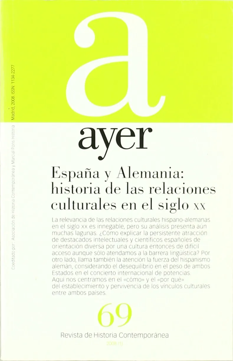 ESPAÑA Y ALEMANIA HISTORIA DE RELACIONES CULTURALE