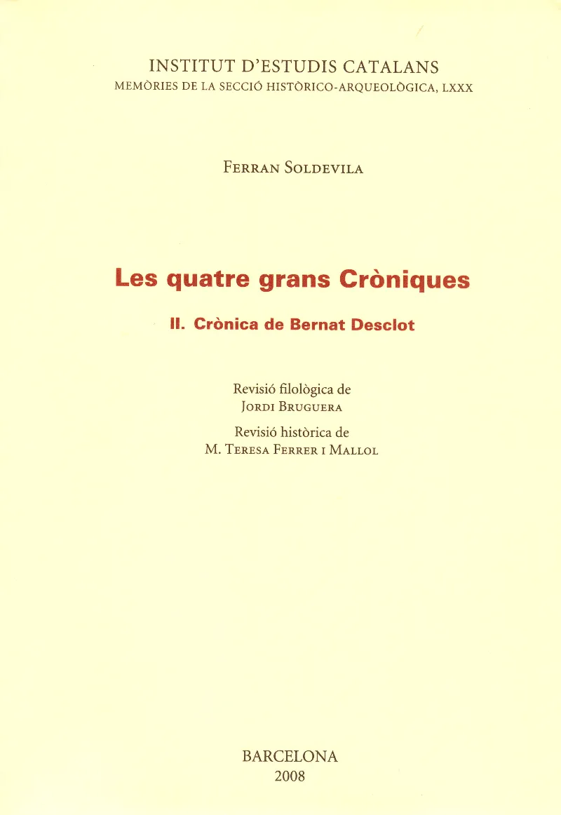 QUATRE GRANS CRONIQUES PERE EL CERIMONIOS VOL II