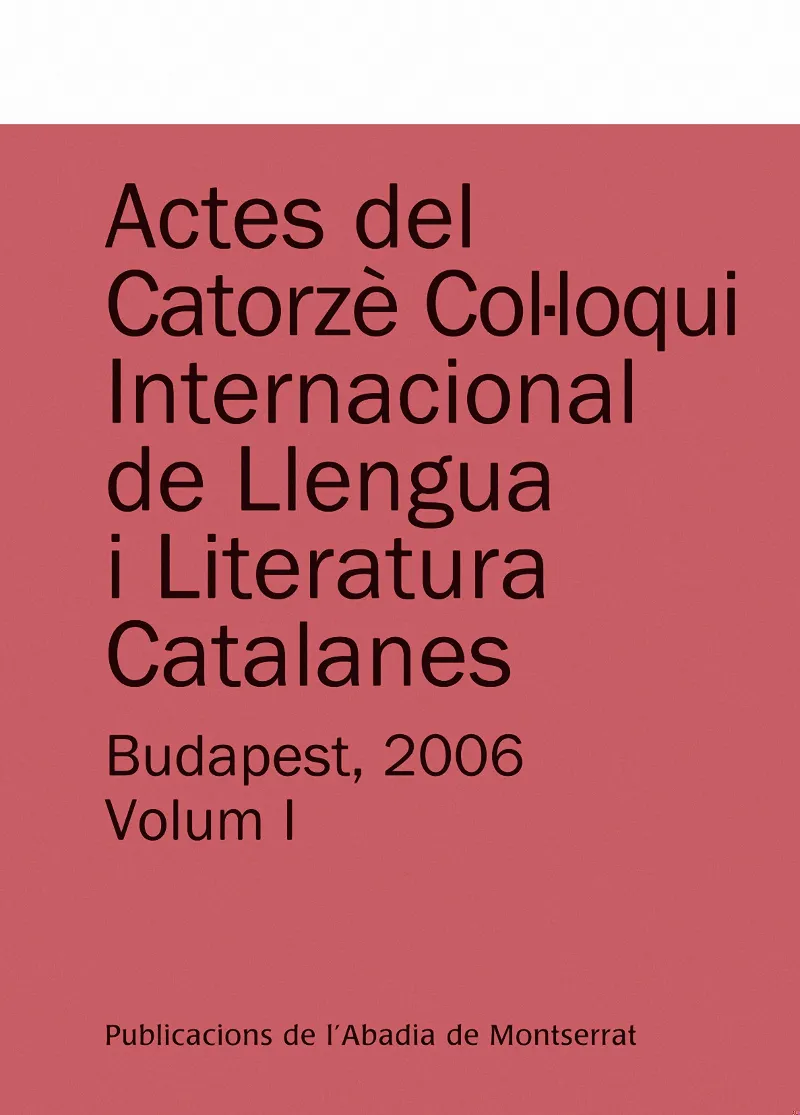 ACTES DEL CATORZE COLULOQUI INTERNACIONAL DE LLENG