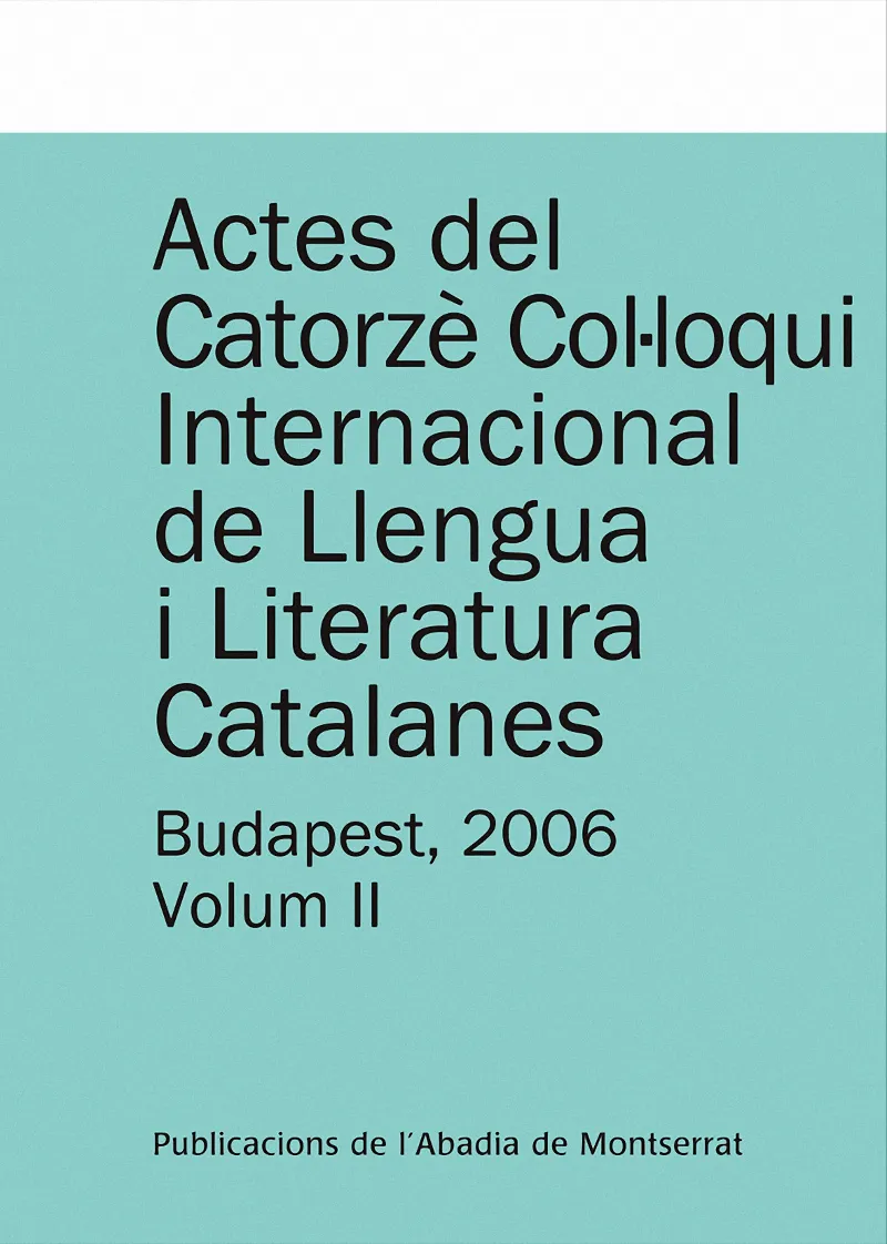 ACTES DEL CATORZE COLULOQUI INTERNACIONAL DE LA