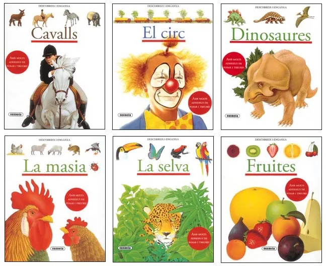 Descobreix i enganxa (6 títols)