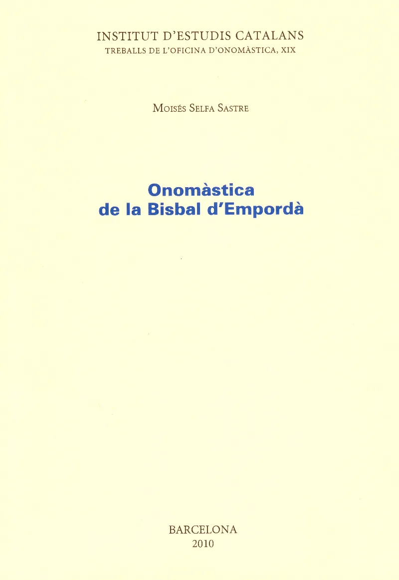 Onomàstica de la Bisbal d'Empordà