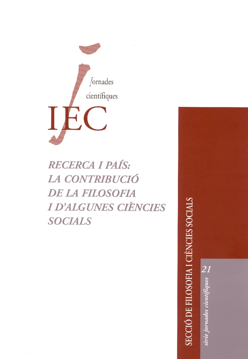 Recerca i país: la contribució de la filosofia i d'algunes ciències socials