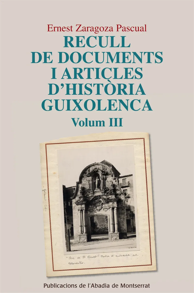 RECULL DE DOCUMENTS I ARTICLES D'HISTORIA GUIXOLEN