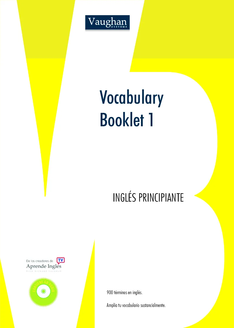 VOCABULARY BOOKLET 1 ALUM + CD