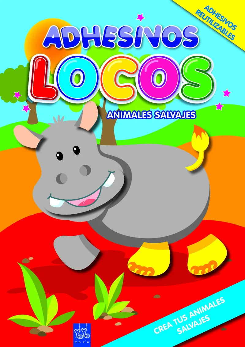 Adhesivos locos. Animales salvajes