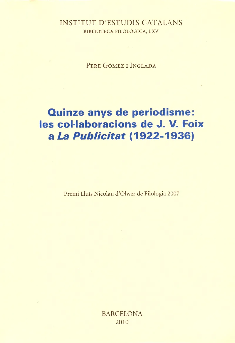Quinze anys de periodisme