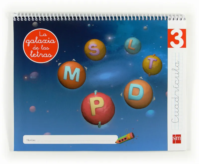 LECTOESCRITURA LA GALAXIA DE LAS LETRAS 4 AÑOS NIVEL 3 CUADRÍCULA 12