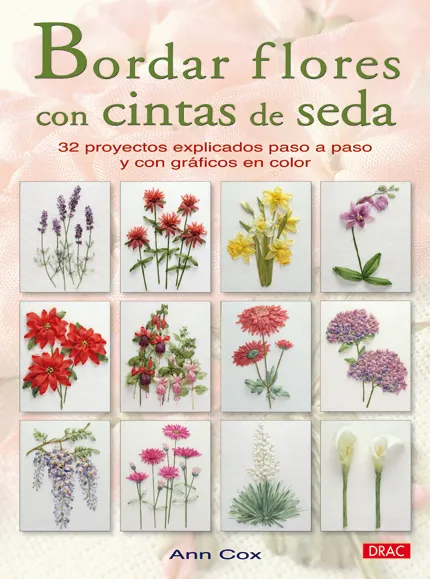 BORDAR FLORES CON CINTAS DE SEDA