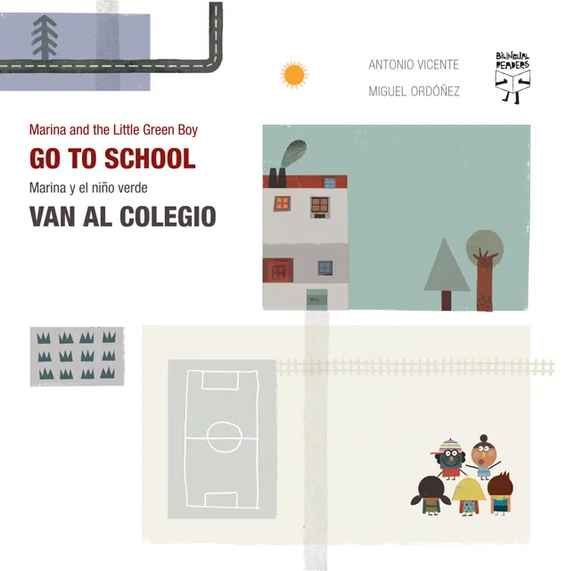 MARINA Y EL NIÑO VERDE VAN AL COLEGIO