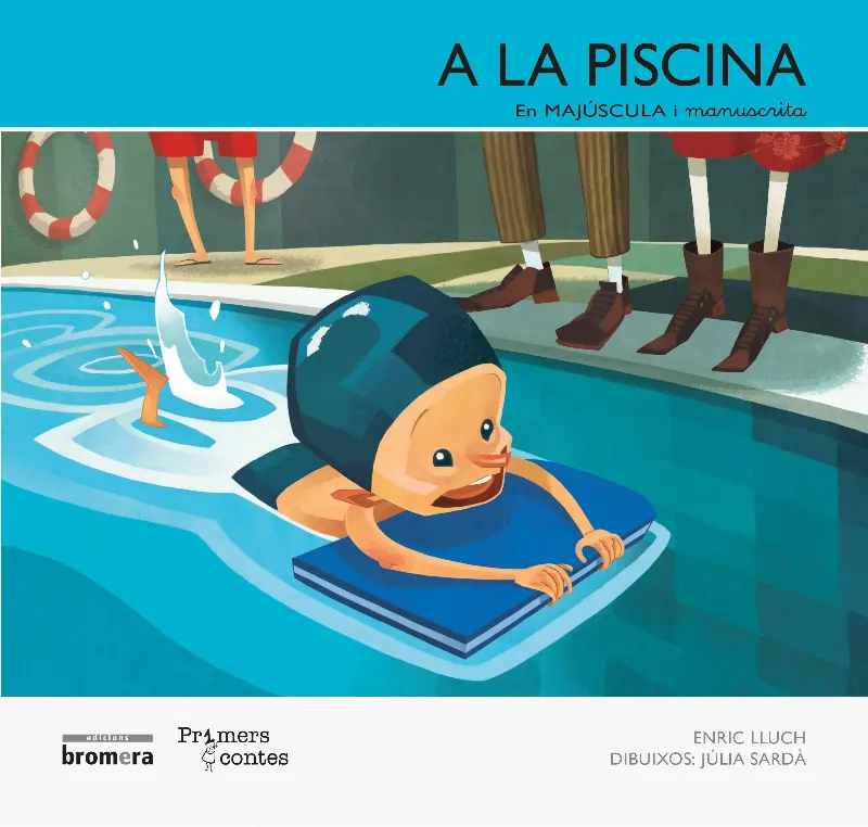 A LA PISCINA-MAJÚSCULA-MANUSCRITA