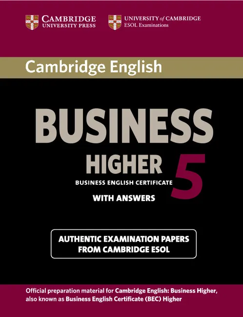 BEC HIGHER CAMBRIDGE PRACTICE TEST 5 SB+KEY