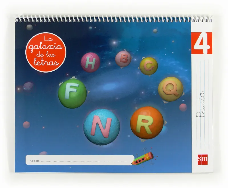 LECTOESCRITURA LA GALAXIA DE LAS LETRAS 5 AÑOS NIVEL 4 PAUTA 12