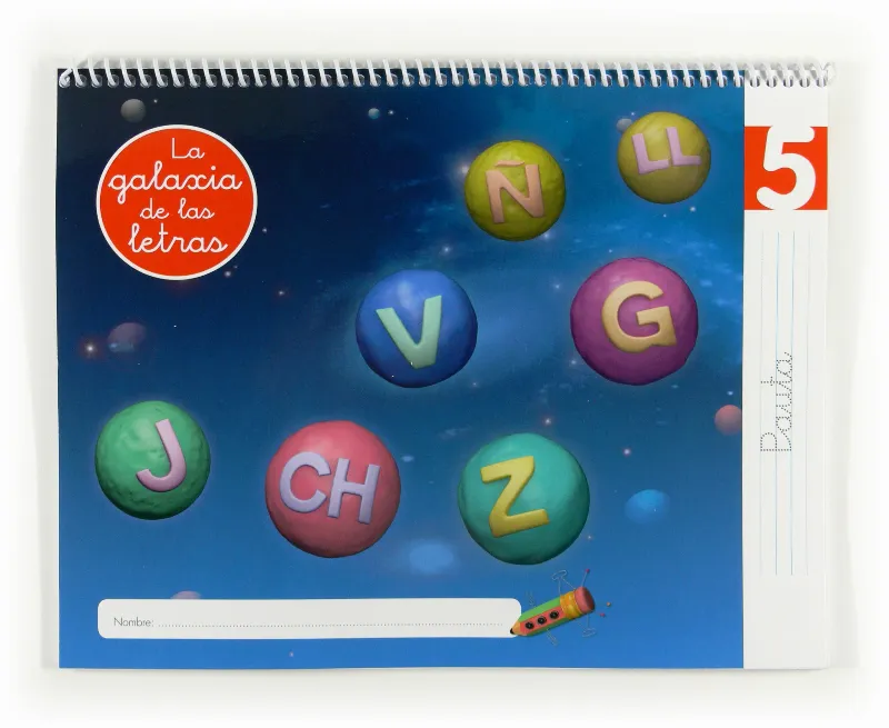 LECTOESCRITURA LA GALAXIA DE LAS LETRAS 5 AÑOS NIVEL 5 PAUTA 12